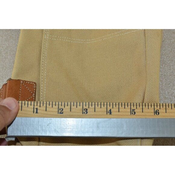 Fossil Womens Canvas/Leather Tan Front Flap Front Pockets Crossbody Purse - Picture 10 of 10